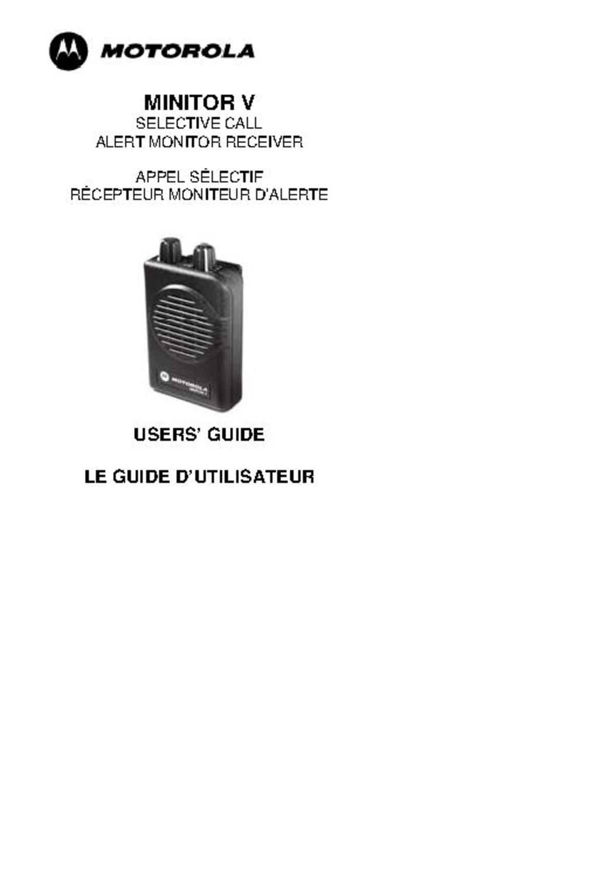 File:Motorola minitor v user guide.pdf - MEFD